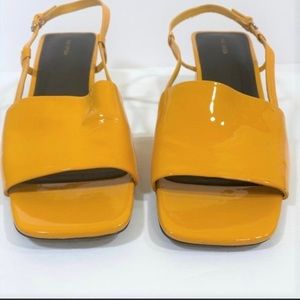 COPY - Via Spiga Florian Leather Yellow Sandal Size EU 40